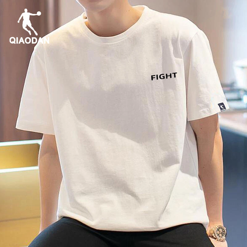 中国乔丹短袖T恤男2025夏季新款宽松透气运动上衣简约潮流休闲T恤