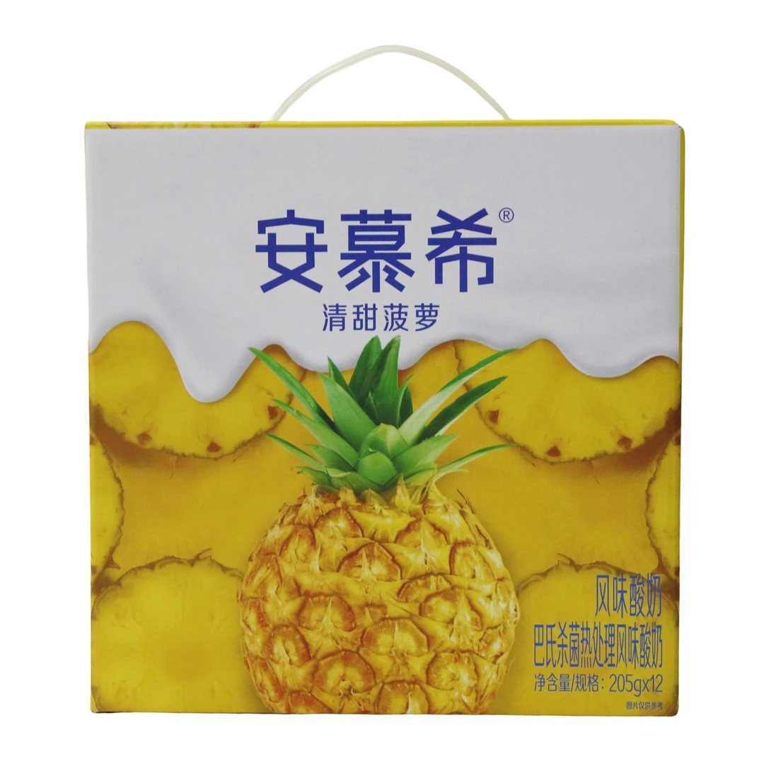 安慕希酸奶清甜菠萝风味 2460g(205g*12盒*1箱)