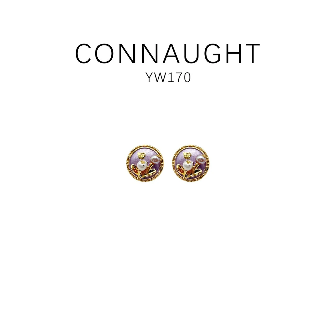 铜合金耳饰 时尚百搭简约耳饰-YW170