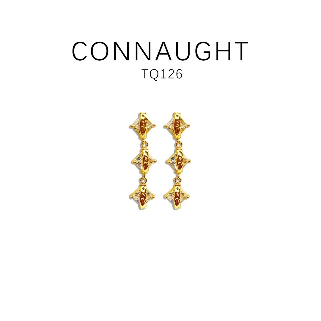 铜合金耳饰 耳饰 中古风设计款轻奢气质耳饰~TQ126