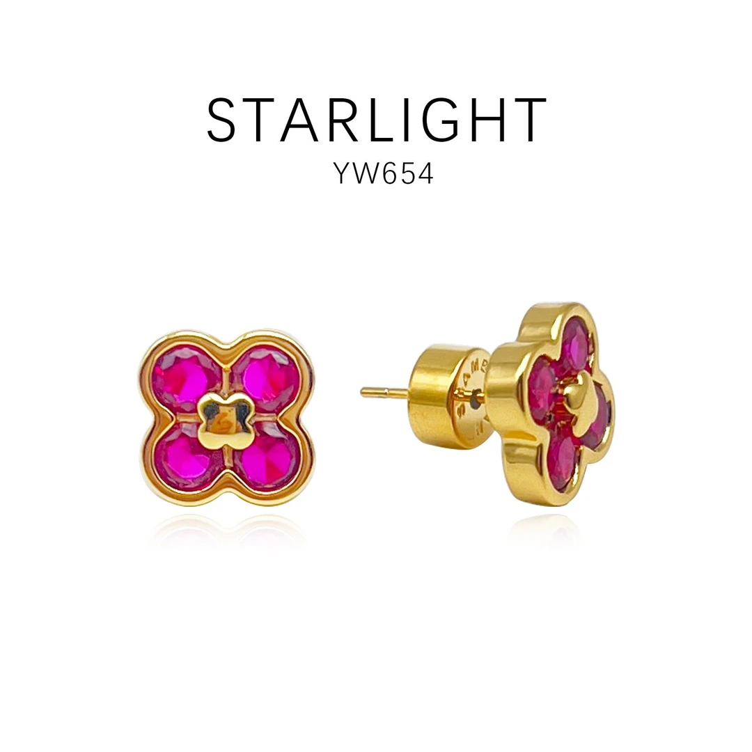 铜合金耳饰 设计款百搭简约经典时尚耳饰~YW654