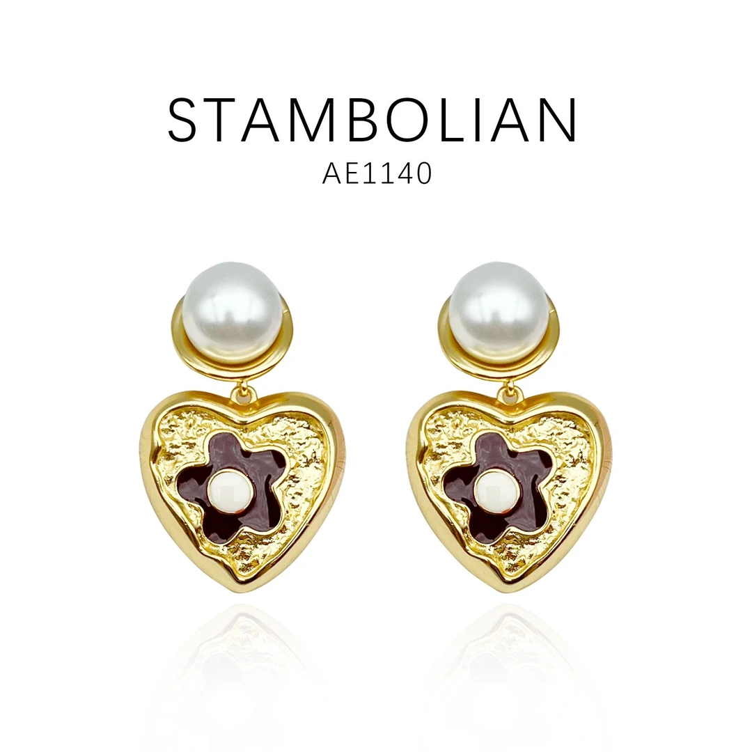 铜合金耳饰 设计款百搭简约经典时尚耳饰~AE1140