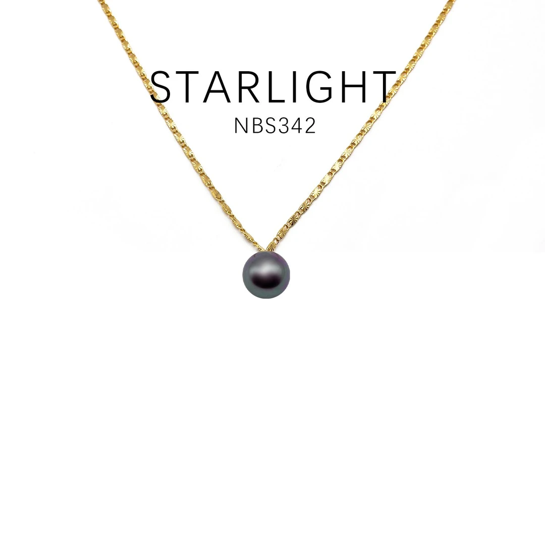 铜合金项链 项链 中古风设计款轻奢气质项链灰珠~NBS342