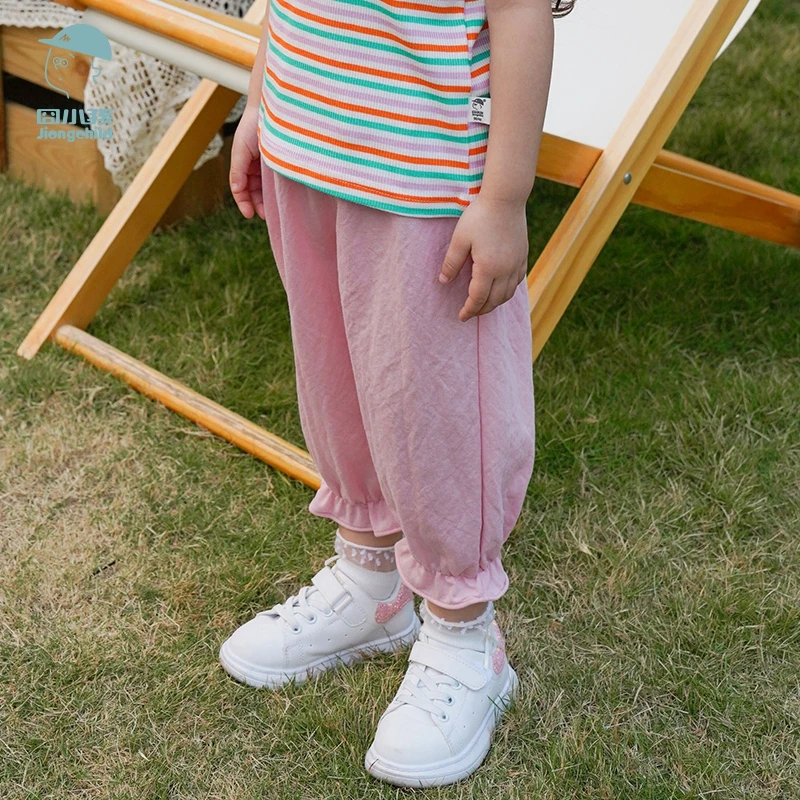 品牌女童七分裤夏款儿童休闲裤薄童装韩版外穿裤子XGK43107