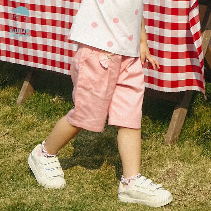 品牌女童短裤夏季薄款五分裤外穿新款女孩洋气裤子XGK43082