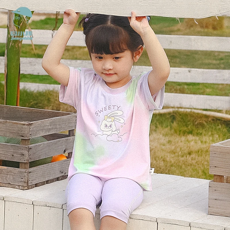品牌女童短袖t恤夏季2024新款女孩短袖童装上衣XGT43618