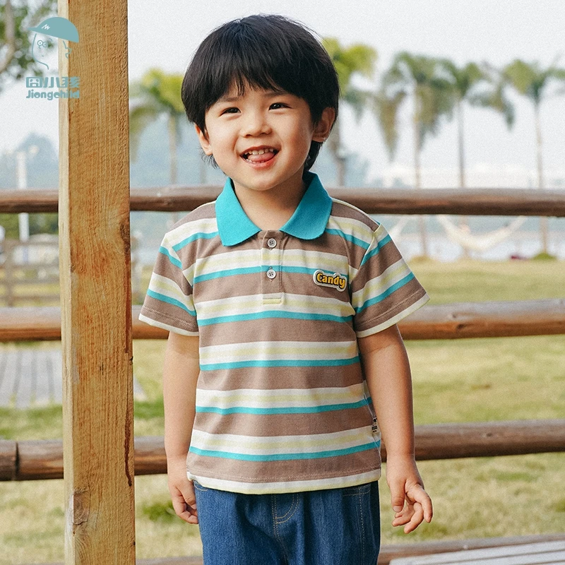 品牌男童T恤短袖夏印花字母小童打底上衣儿童半袖体恤XBP43276