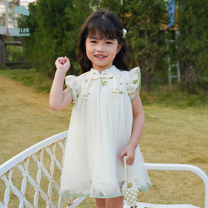 品牌新款女童连衣裙夏季洋气儿童裙子夏装网纱裙潮XGQ43006