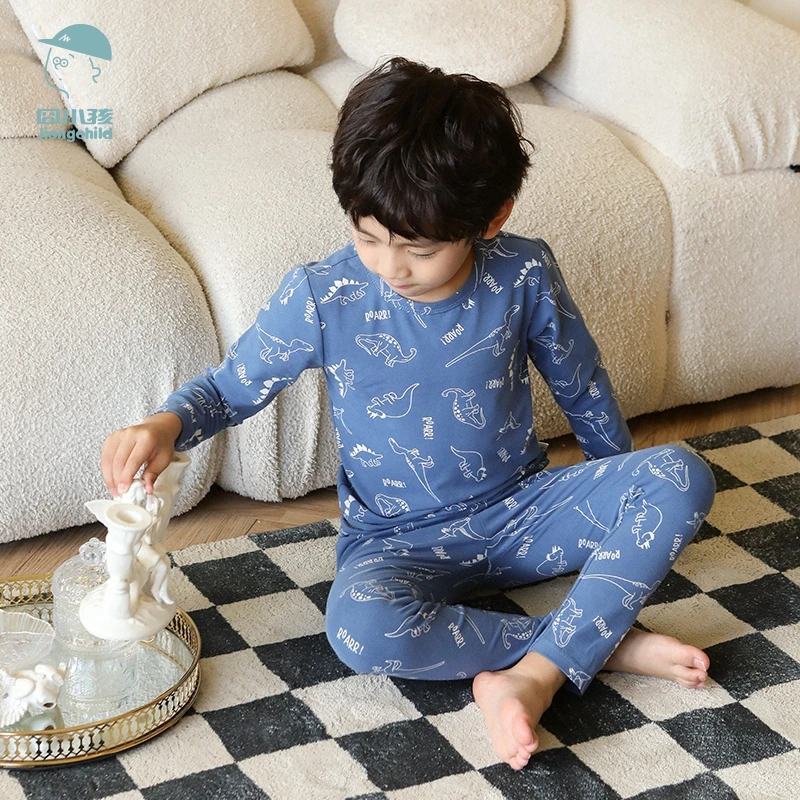 囧小孩儿童秋衣秋裤睡衣男童内衣套装保暖内衣秋款家居服XBS35806