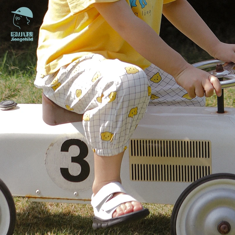 品牌男童防蚊裤夏装儿童裤子男孩宝宝休闲长裤时尚洋气XBK33845