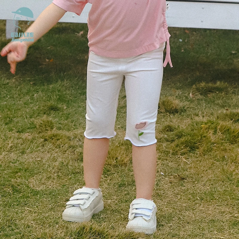 品牌女童打底裤夏季儿童短裤女孩安全裤中裤薄款五分裤XGI43099