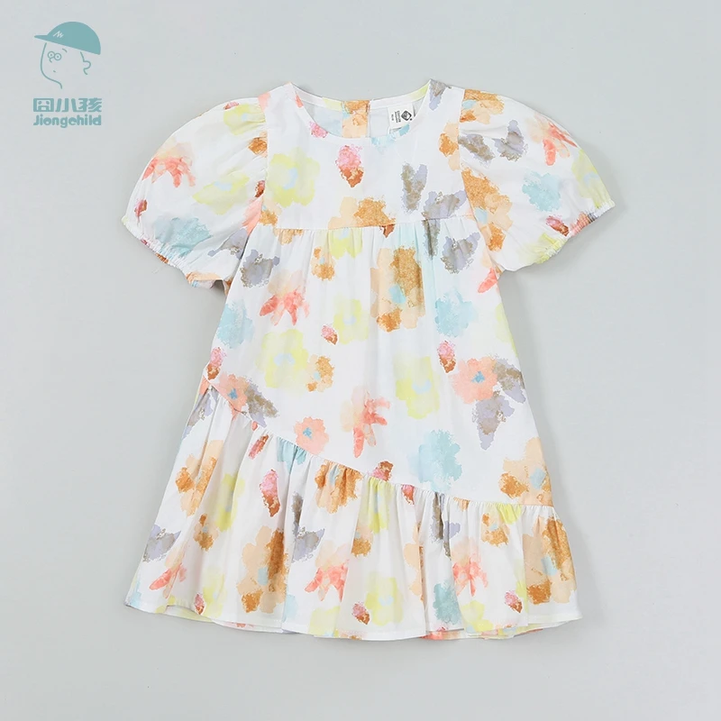 品牌女童连衣裙夏装新款儿童夏季裙子碎花公主裙潮XGQ43059