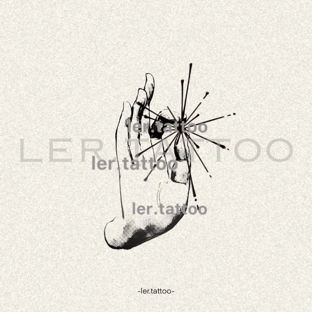ler.tattoo｜新中式｜草本纹身贴｜摘星予你｜5张包邮