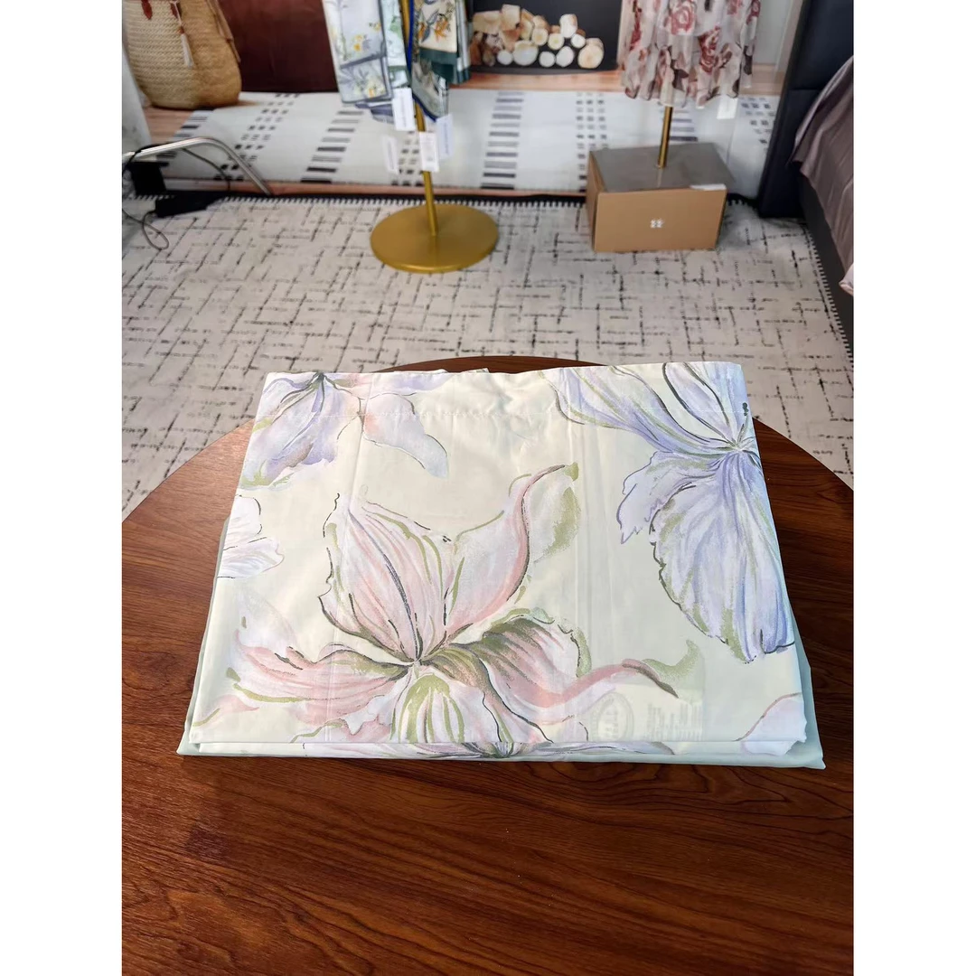 《尾单》百合叶绿床上四件套