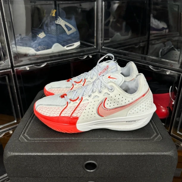 43码 nike gt cut3 白红 95新 无原盒 无瑕疵 磨损小