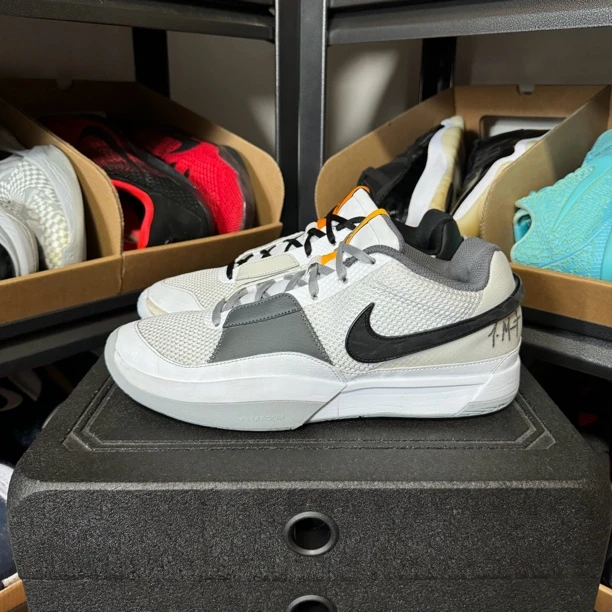 44.5码 Nike ja1 莫兰特一代 灰白鸳鸯 95新 无原盒 无瑕疵篮球鞋