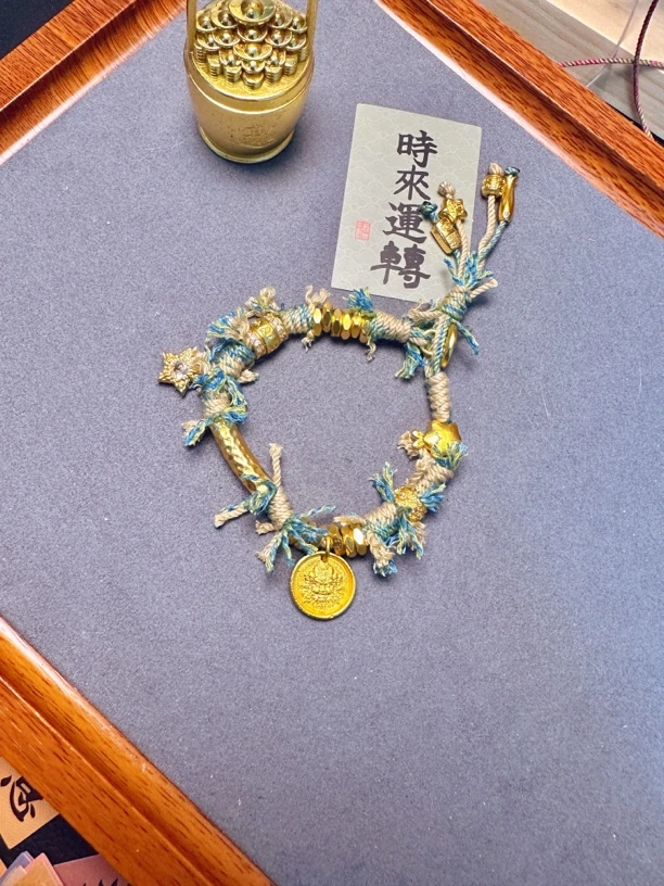 铜合金珐琅手链 铜合金藏风7mm六角盘缠手绳手工编织