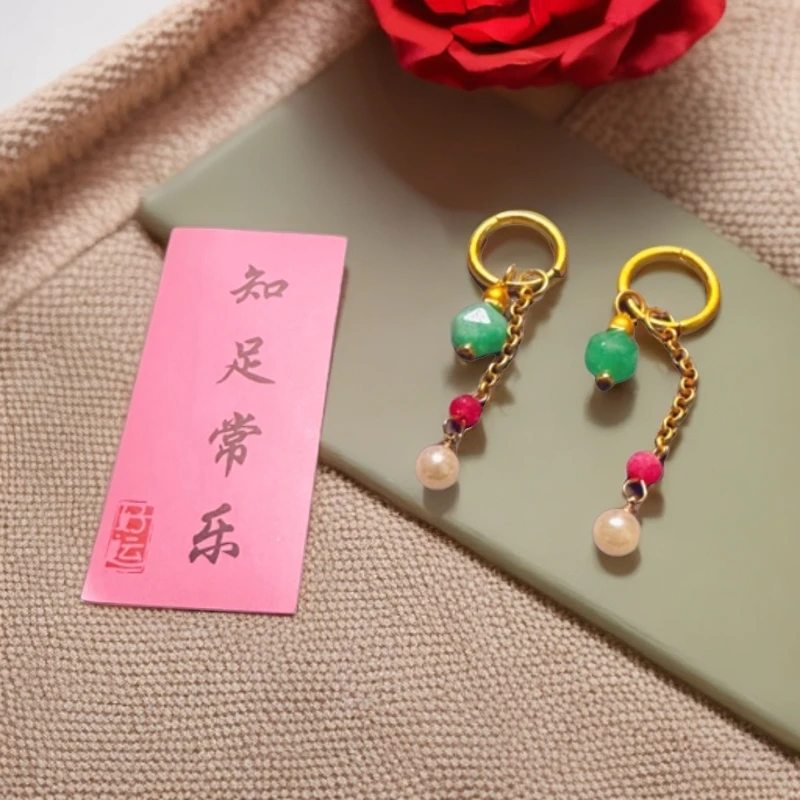 铜合金仿珍珠耳饰 时尚百搭简约耳扣耳环