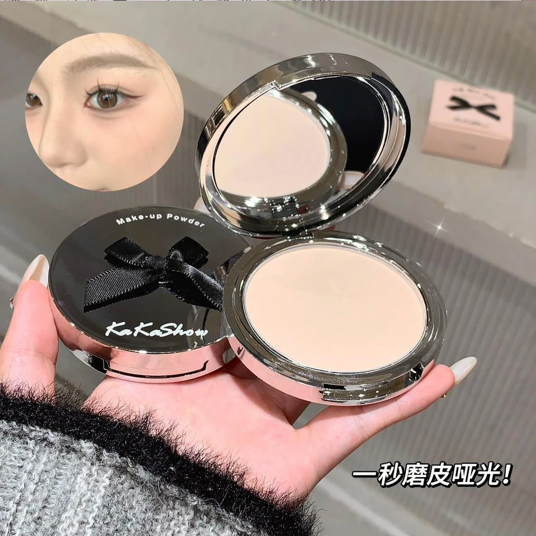 kakashow柔雾遮瑕干湿两用粉饼定妆粉磨皮控油持久定妆防水不掉色