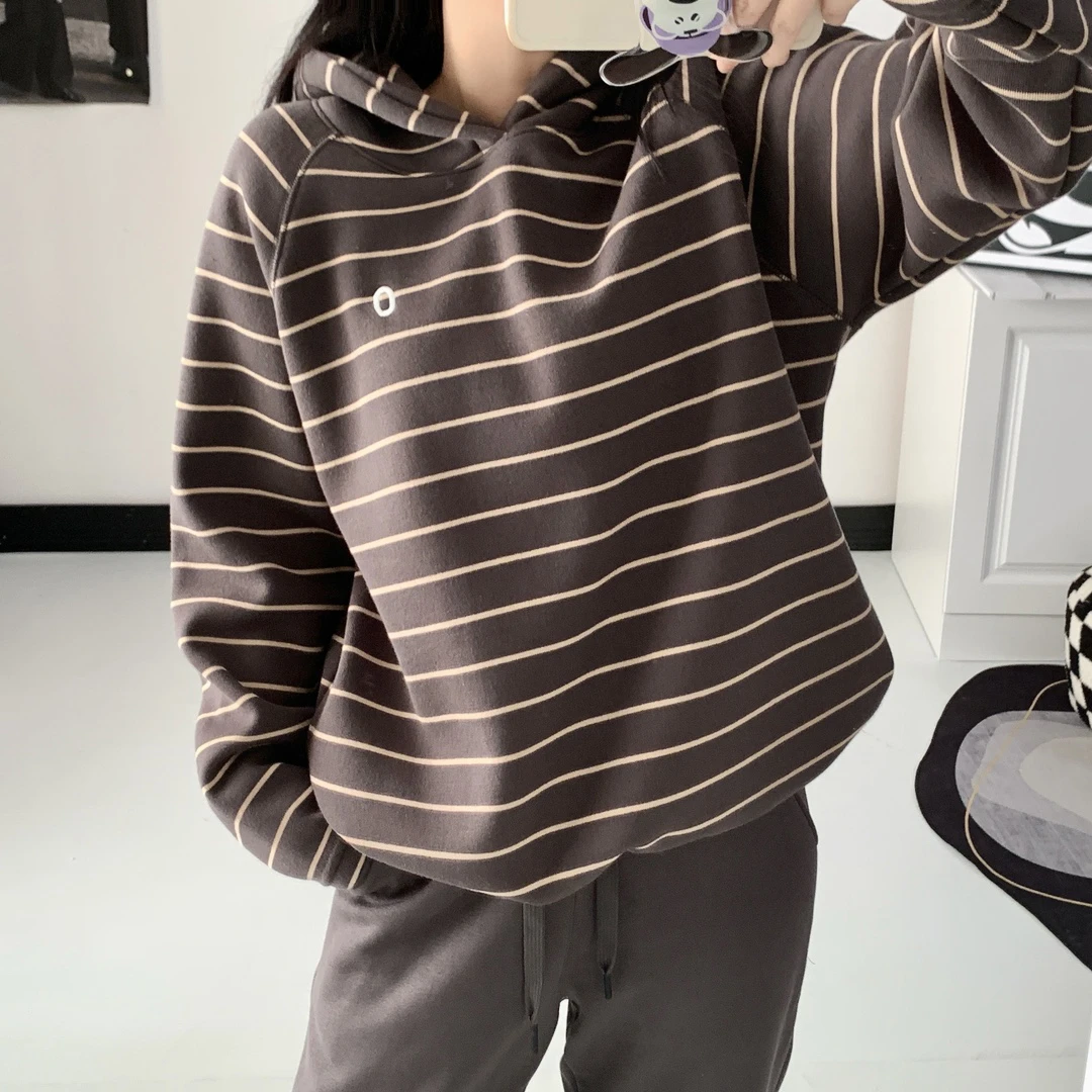 新款经典条纹连帽加绒卫衣MA4SYDZ1331