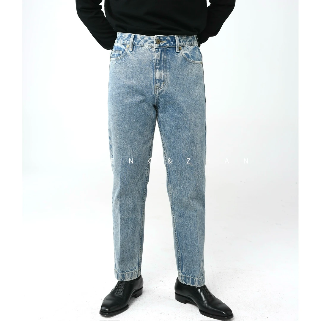 撑展【常规】工艺【牛仔裤】丹宁赤耳蓝色牛仔裤长裤休闲裤4