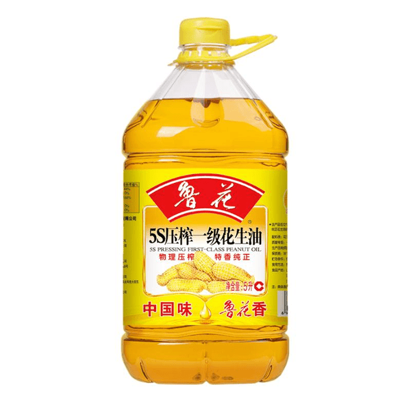 鲁花 压榨一级花生油5L