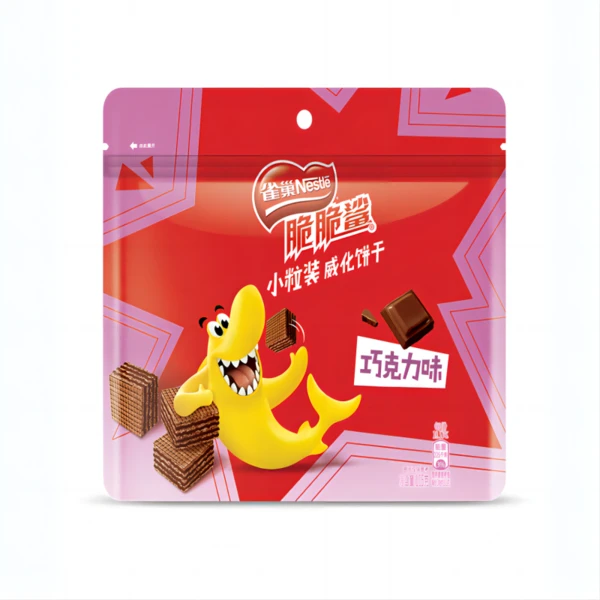 雀巢脆脆鲨鲨明治巧克力味威化饼干小粒装 105g