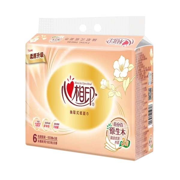 心相印金装金典三层纸面巾 100抽*6包