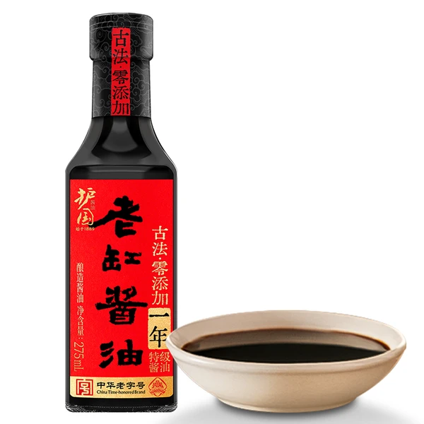 护国一年特级酱油老缸酱油 275ml