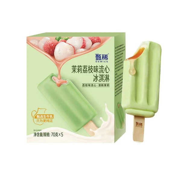 伊利甄稀茉莉荔枝味流心冰淇淋 70g*5
