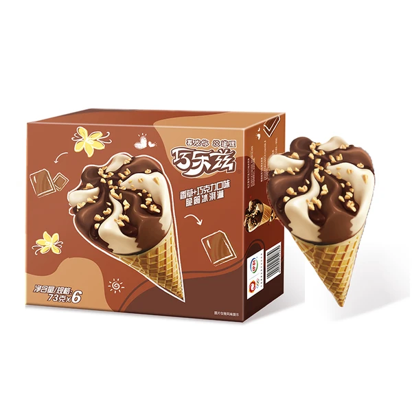 伊利香草巧克力冰淇淋 438g(6支)雪糕同城送雪糕同城配