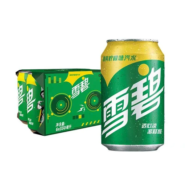 【冰镇】雪碧清爽柠檬味汽水 330ml*6雪碧同城送