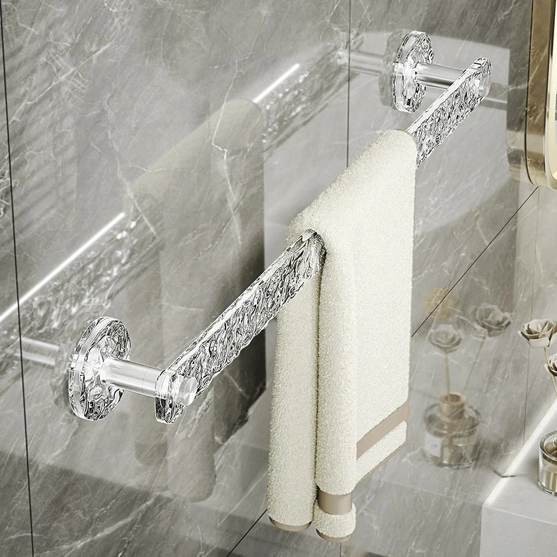 毛巾架卫生间免打孔浴室挂浴巾的架子洗手间壁挂上墙毛巾杆置物架