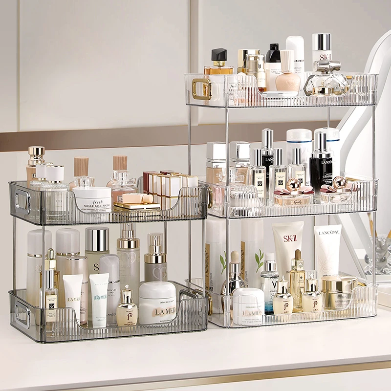 桌面化妆品置物架护肤品香水口红收纳架卫生间浴室梳妆台整理架子
