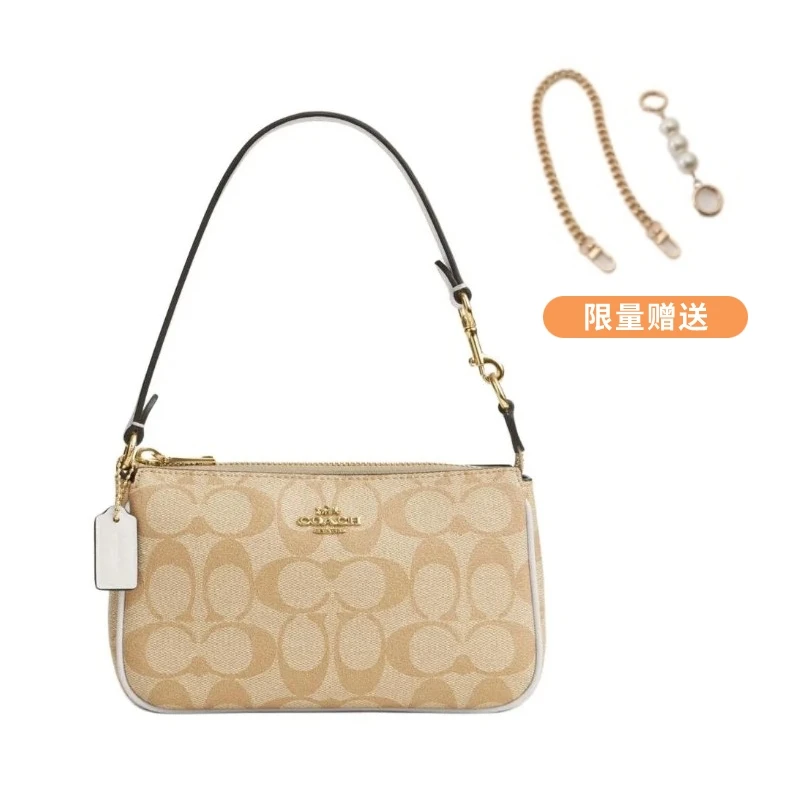 全新未使用 COACH/蔻驰 经典老花银标腋下包麻将包CS442 IMDQC