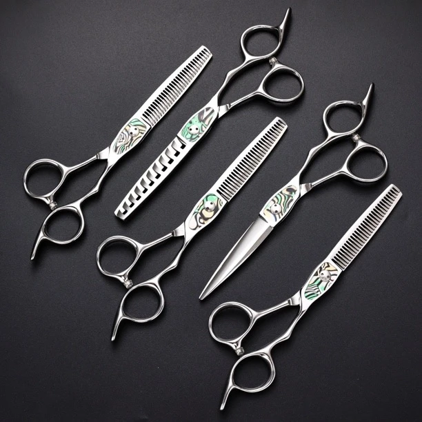 玑田系列贝壳平剪牙剪发型师理发店专用高端定制美发剪刀