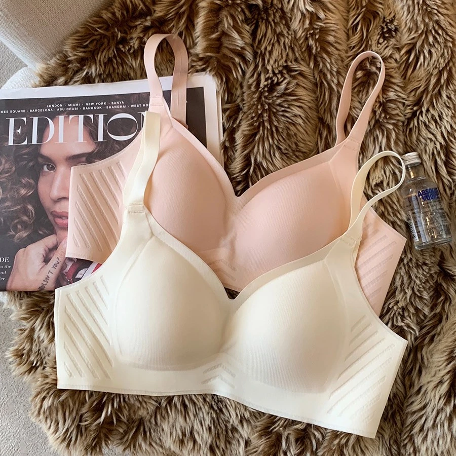 乳酪纸片杯裸感内衣女大胸显小无钢圈软支撑收副乳防下垂文胸288