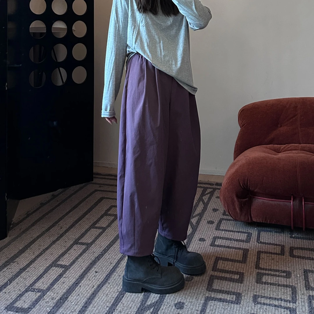 晶咕【气球裤】韩版多巴胺阔腿宽松直筒时尚潮流休闲长裤