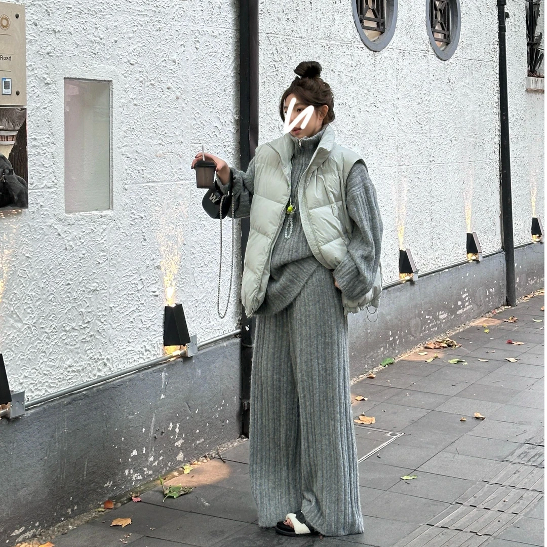 晶咕【云朵绵绵】韩版欧若风秋冬ins宽松大版立领加厚羽绒马甲外套