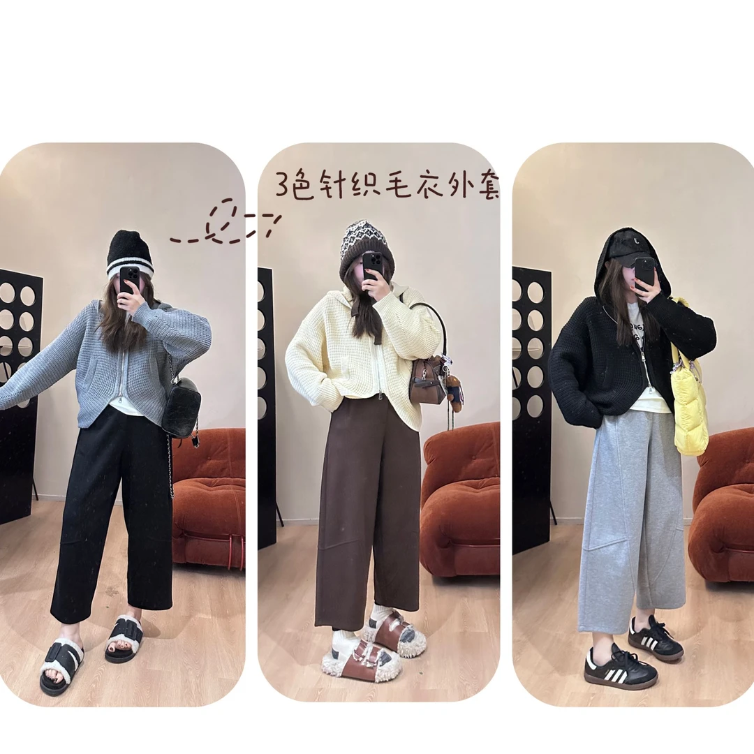 晶咕【连帽小麻花】时尚百搭秋冬显瘦休闲拉链连帽短款外套