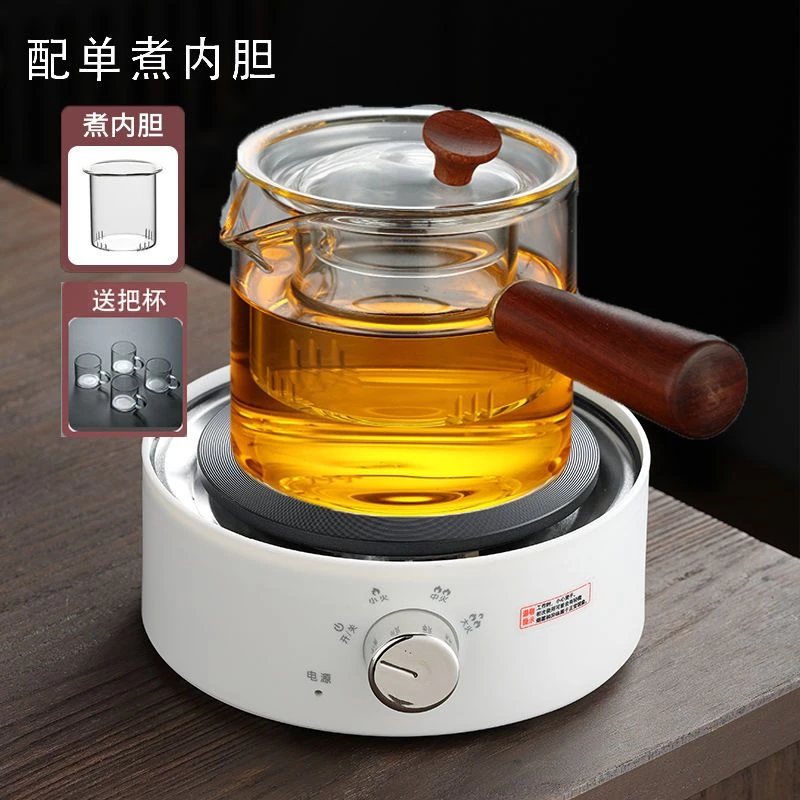 蒸煮一体玻璃茶壶0.9L大容量电陶炉加热全自动煮茶器烧水泡茶专用