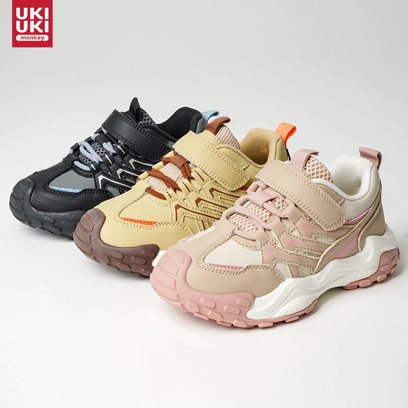 UKIUKI MONKEY儿童运动鞋运动童鞋时尚加绒防滑保暖男童女童冬季