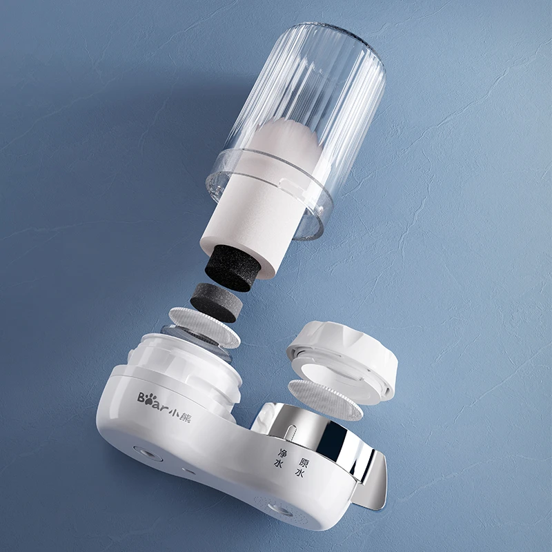 小熊水龙头净水器专用自来水净化过滤器厨房滤芯除氯滤水前置