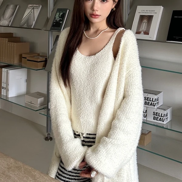 SIEOYJIEA/私迹大榕家《白色恋人》女款长袖时尚气质家居服套装