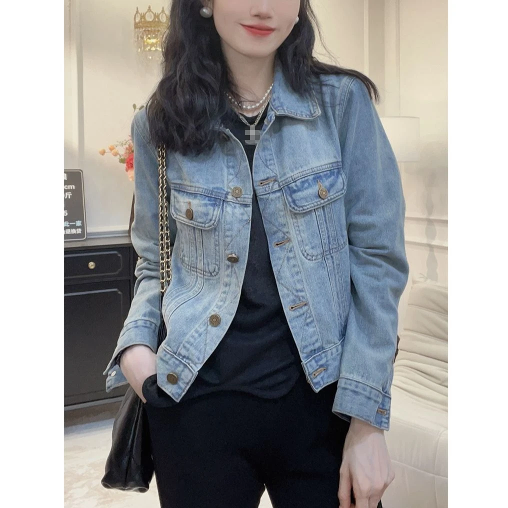 【西城故事】新款洗水软牛仔外套百搭显瘦开衫zb牛仔衣女外套