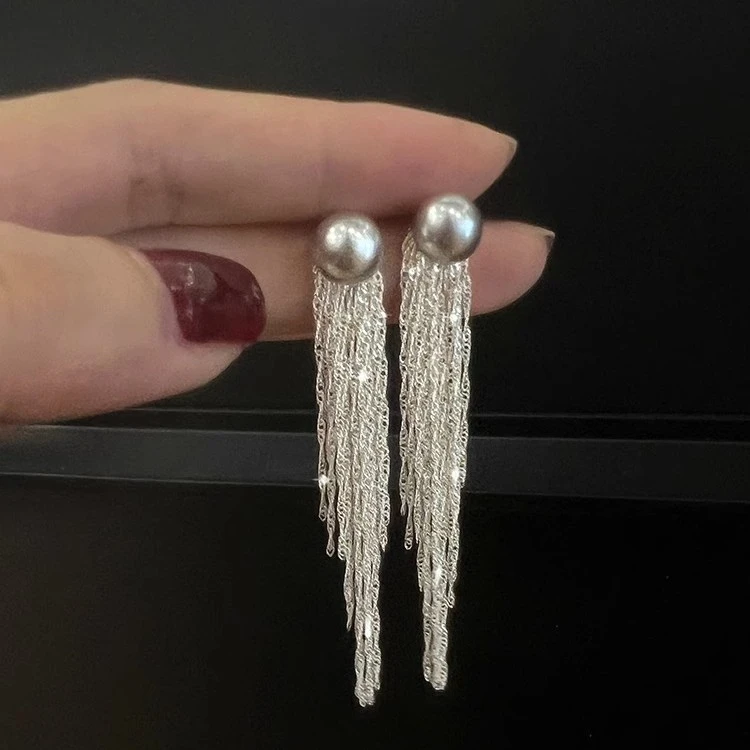 925银耳饰 轻奢流苏耳环复古925纯银长款正品设计感过敏