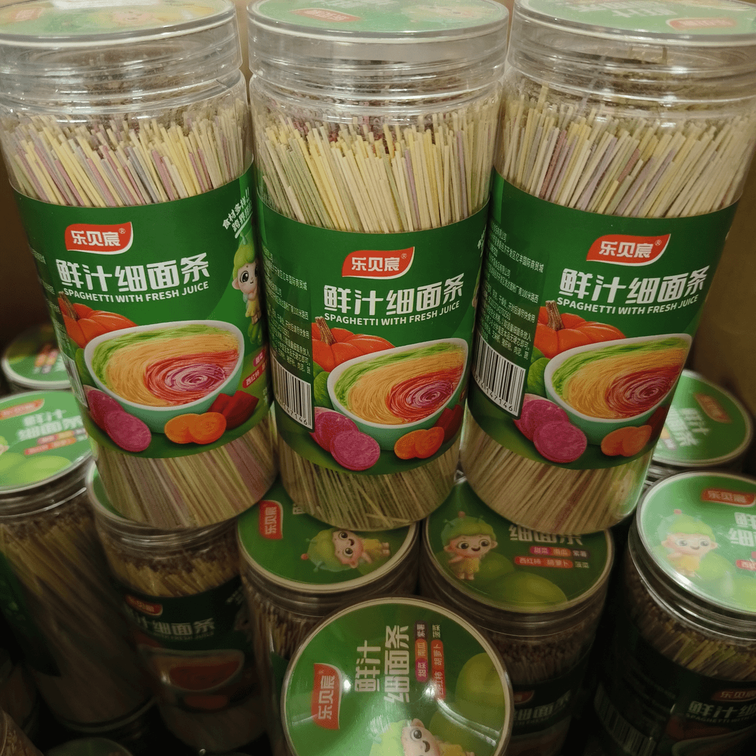 乐贝家鲜汁细面条150g一罐（拍一发三）