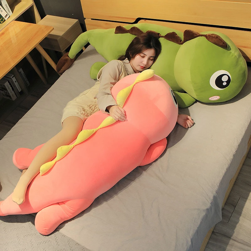 可爱大眼龙毛绒玩具恐龙公仔床上睡觉夹腿专用抱枕玩偶送女生生日