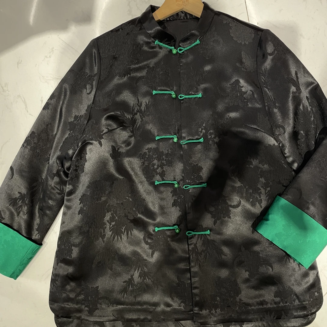 对襟镶袖国风棉衣