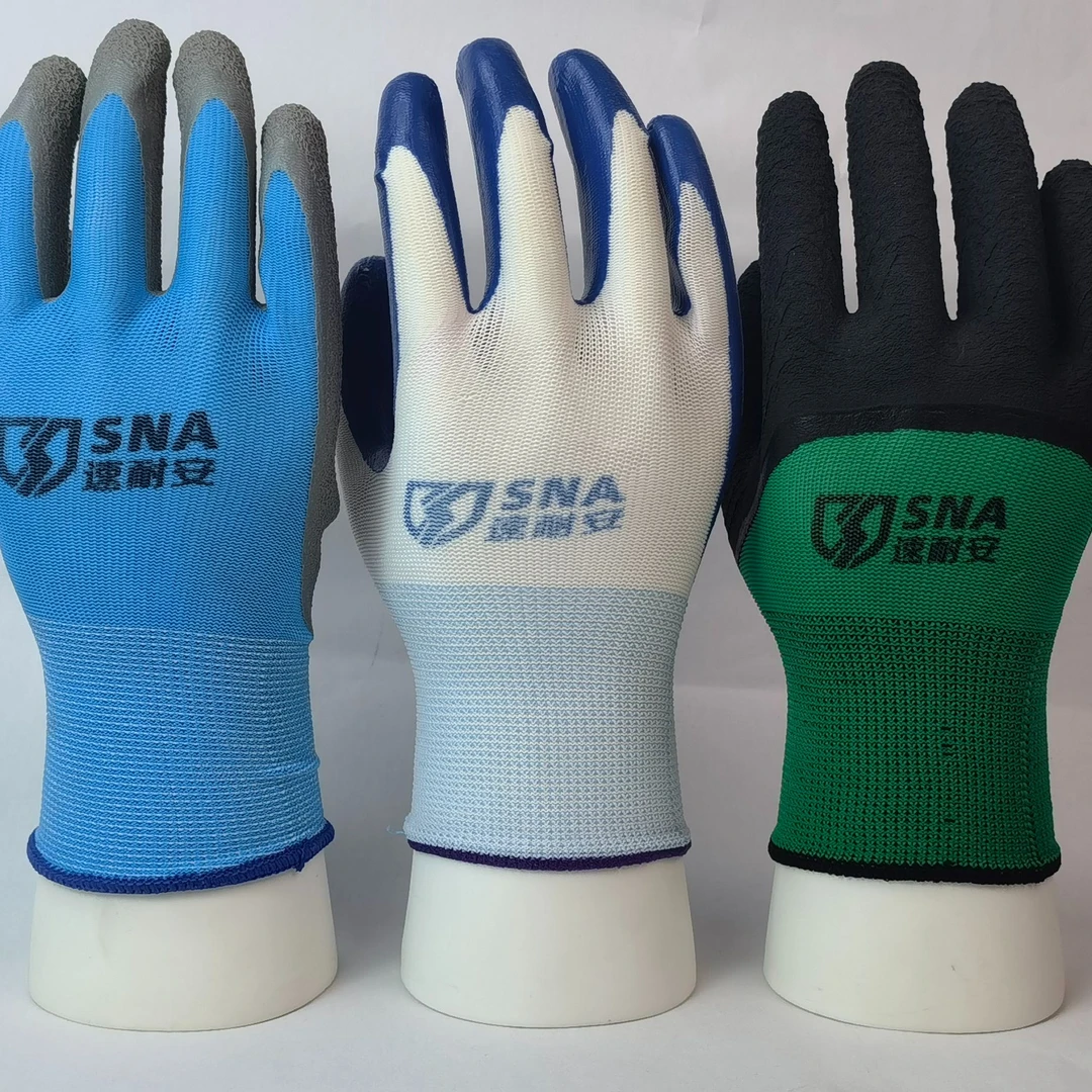 速耐安12双劳保夏天耐磨王掌胶手套超薄干活用耐磨工地防臭透气